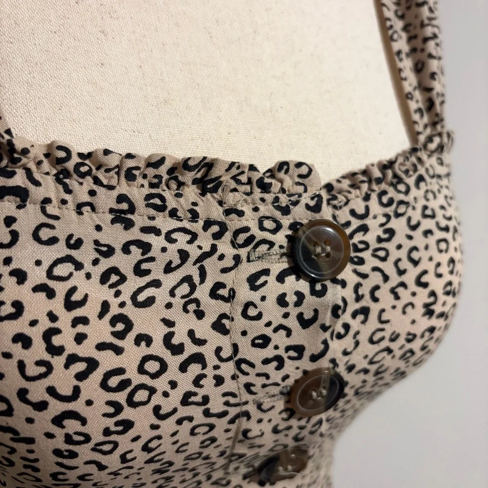 Japna Animal Print Button-Down Midi Dress